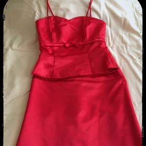 Red Bridesmaid Gown